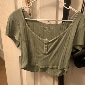 Sage green cropped top